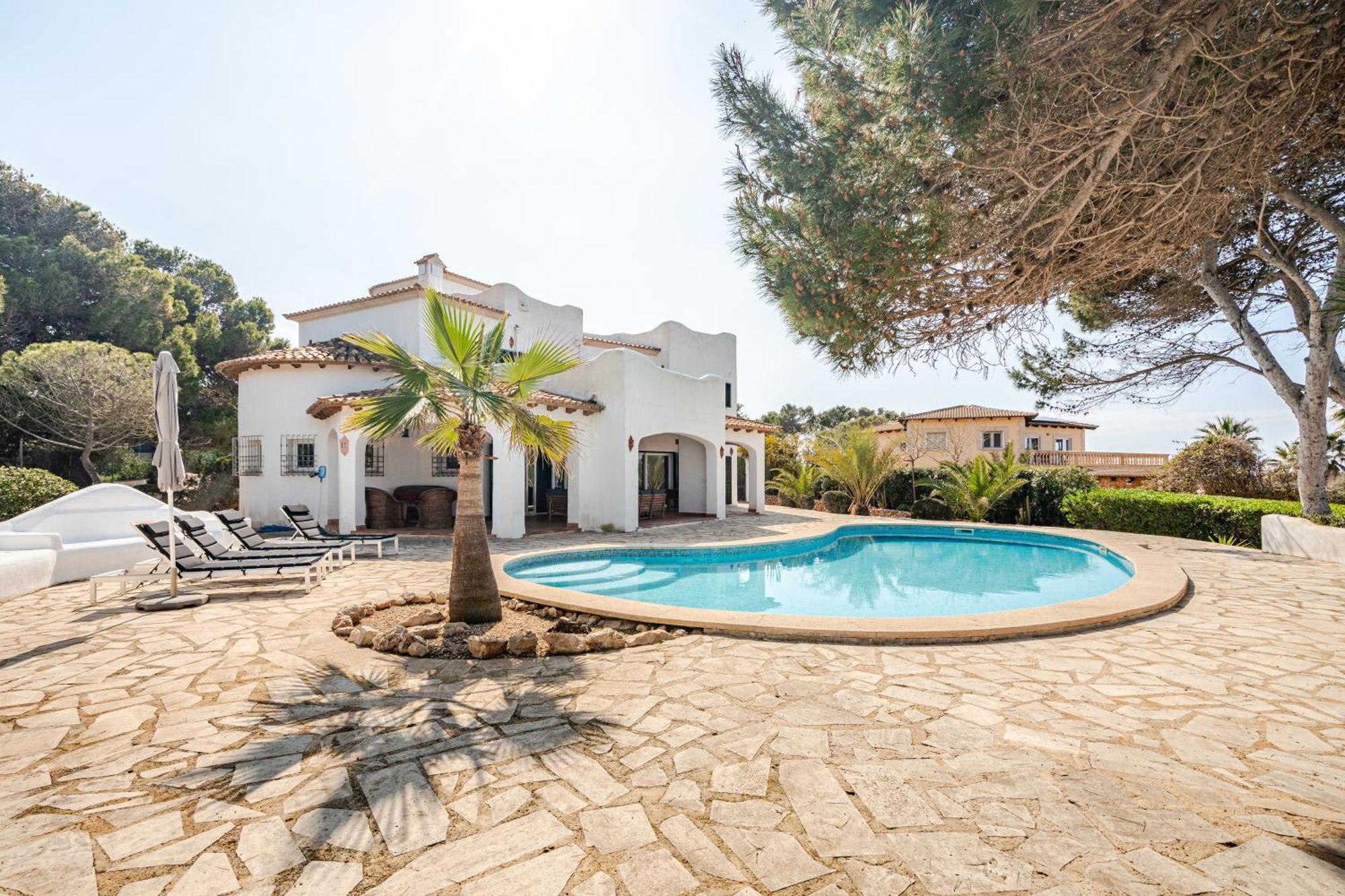 Gigantische Villa Mit Meerblick, Panoramablick & Pool-Oase Cala Pi  Luaran gambar