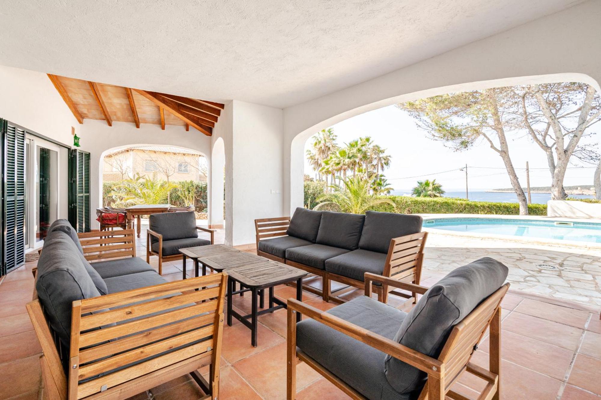 Gigantische Villa Mit Meerblick, Panoramablick & Pool-Oase Cala Pi  Luaran gambar