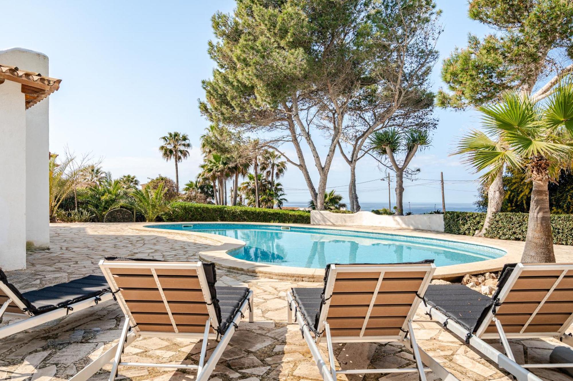 Gigantische Villa Mit Meerblick, Panoramablick & Pool-Oase Cala Pi  Luaran gambar